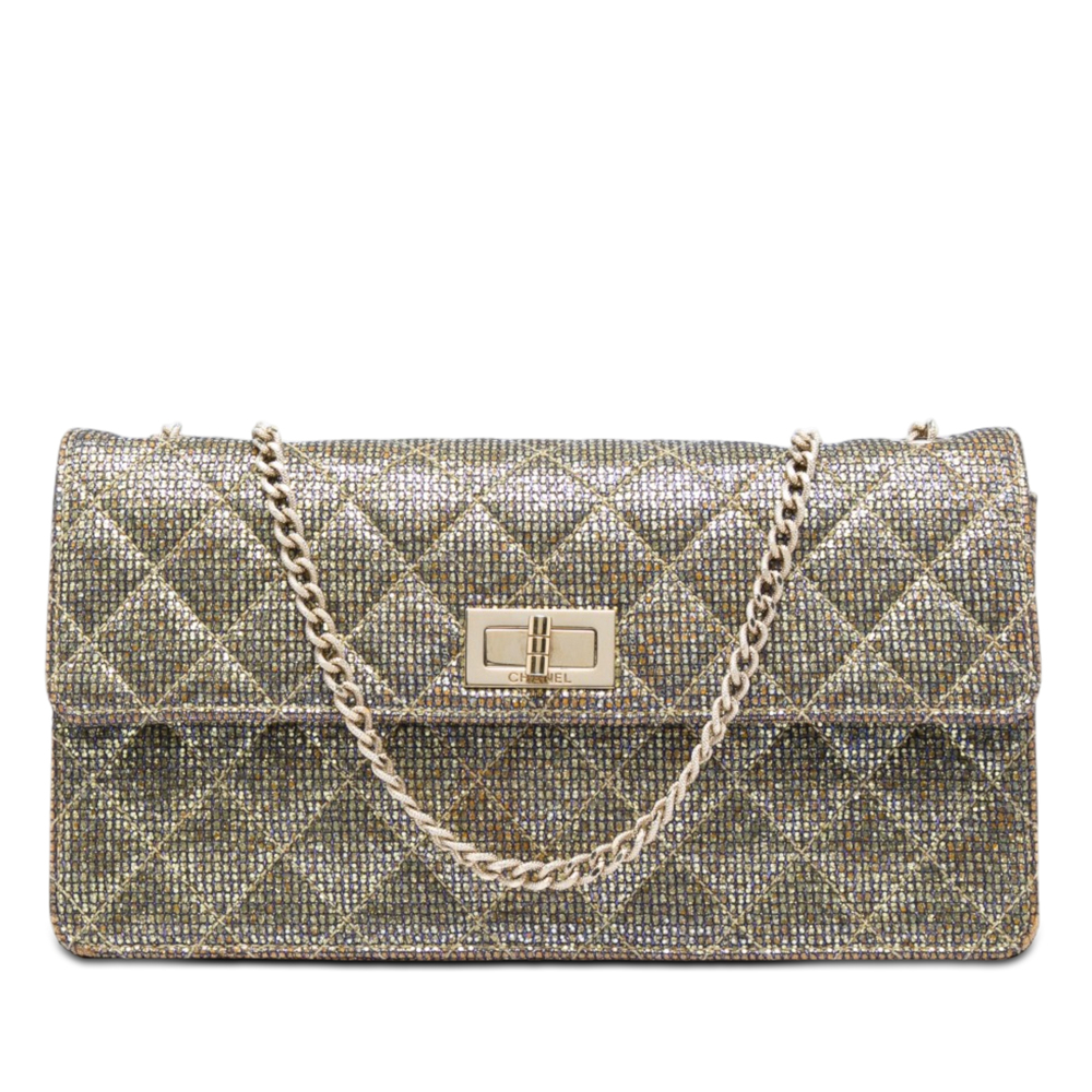 Pre-Loved Chanel Quilted Glitter Canvas Reissue 2.55 Flap